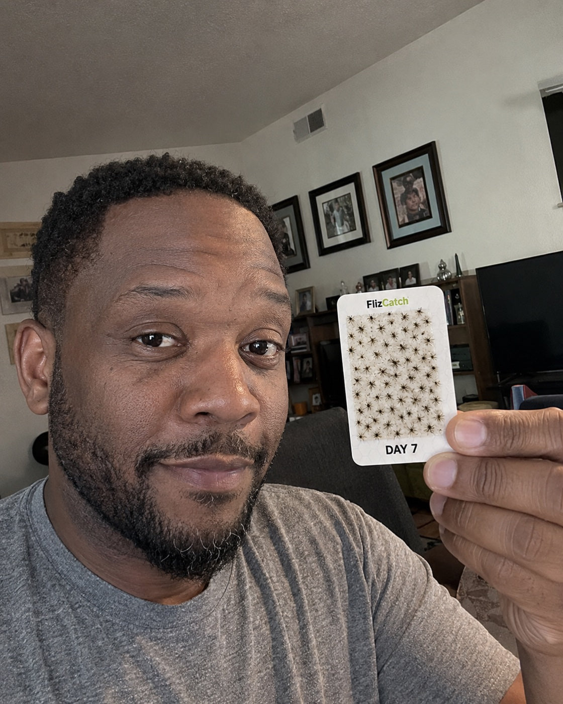 Verified customer showing a full FlizCatch day seven card