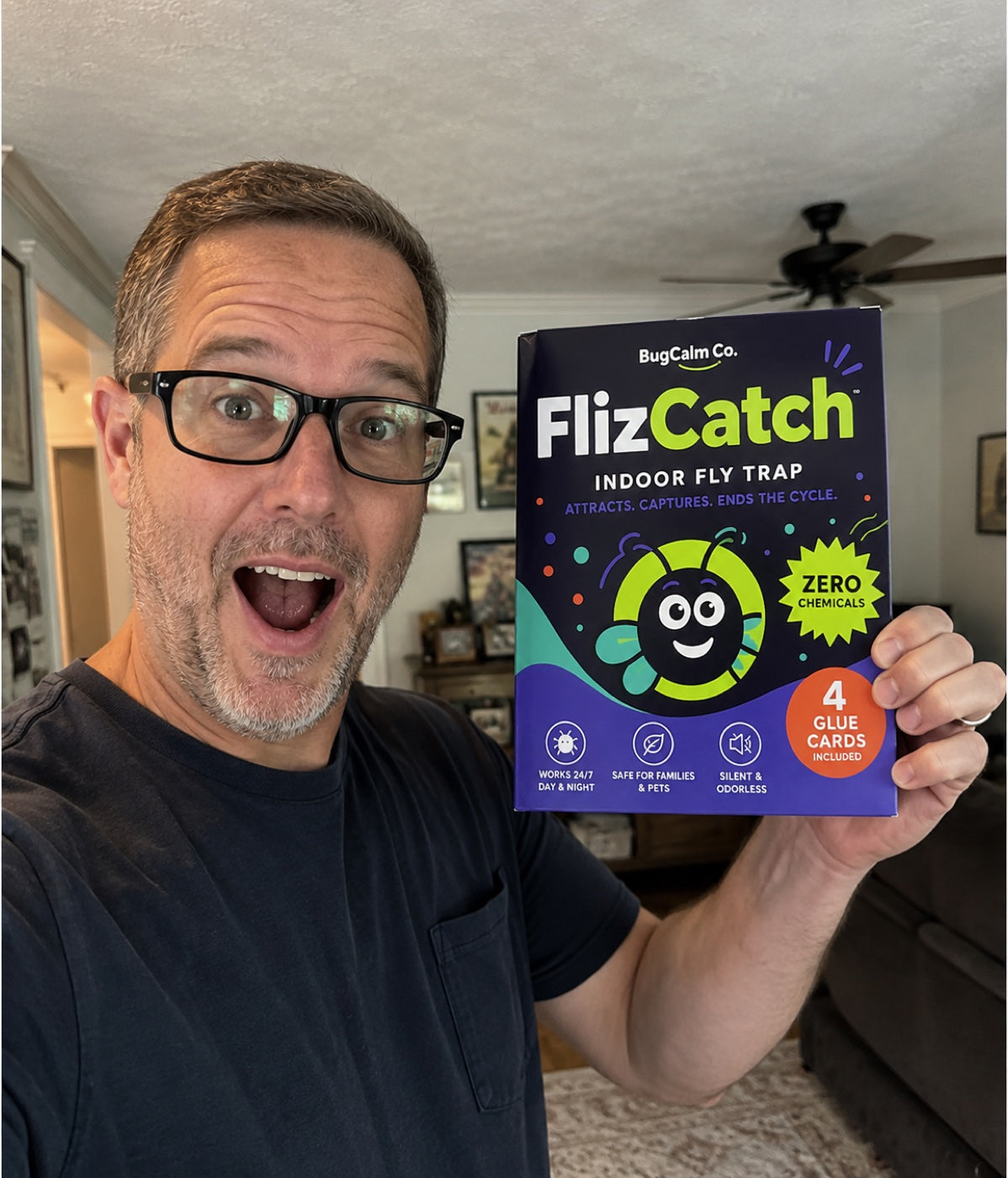Verified customer holding a FlizCatch box